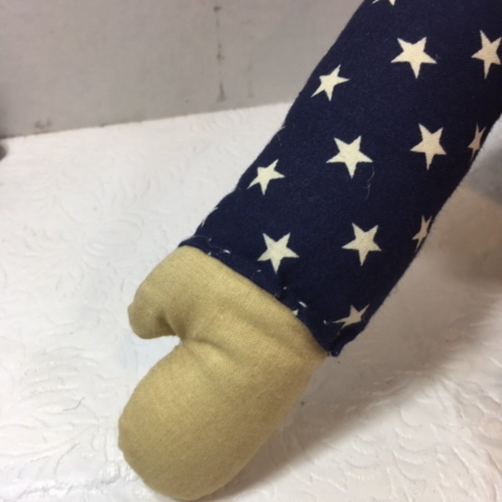 Vintage Handmade Patriotic Uncle Sam Humpty Dumpty Cloth Doll Stuffed Toy 26" - Picture 5 of 10